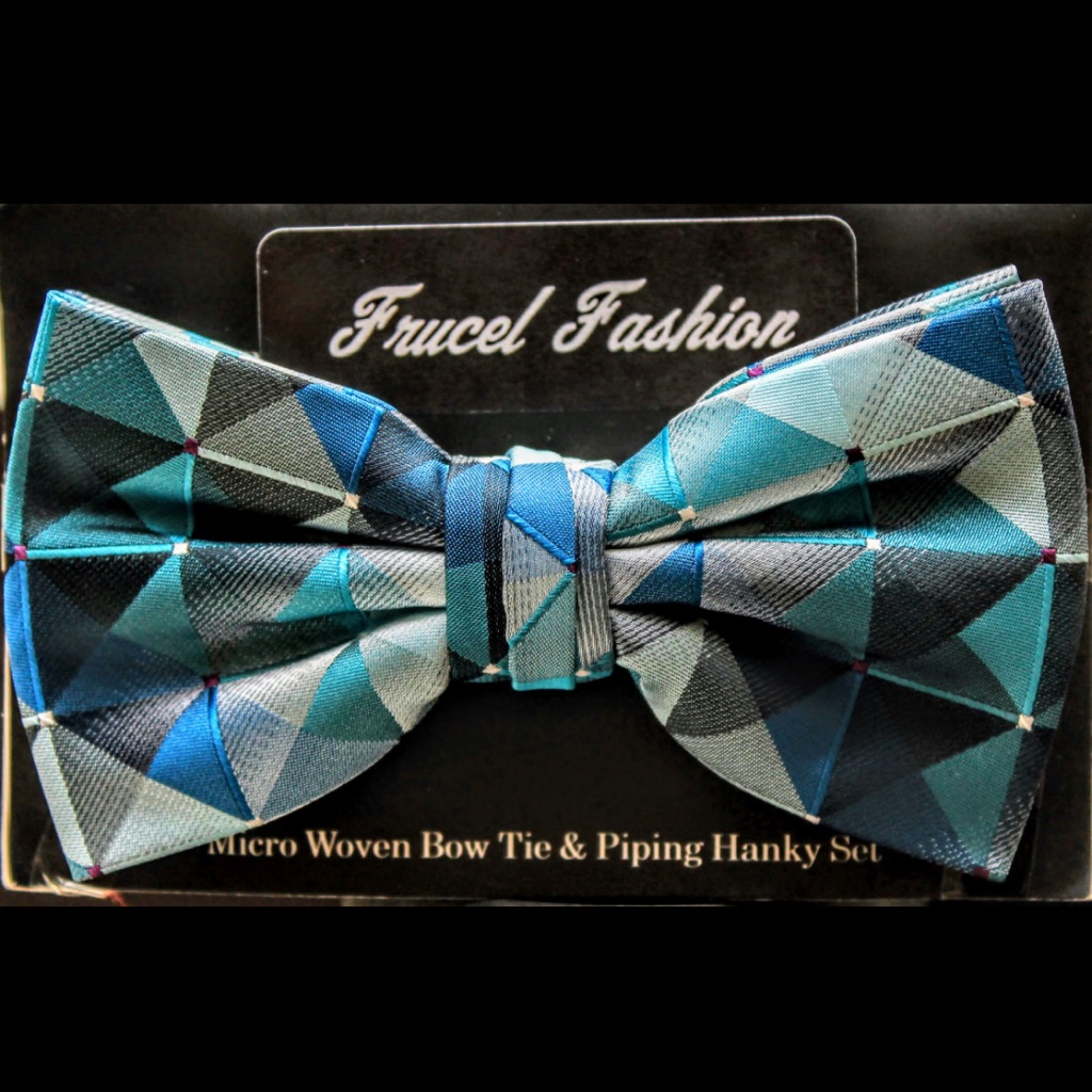 Blue Diamond Bow Tie